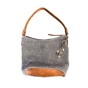 The Sak Sequoia Hobo Vegan Crochet Purse 14”x12”x6.25” Multi Pockets / Zipper